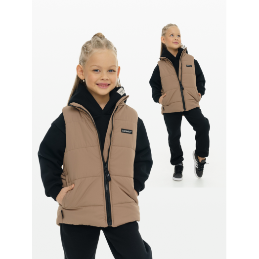 LF kids, жилет демисезонный, цвет бежевый LF kids, жилет демисезонный, цвет бежевый