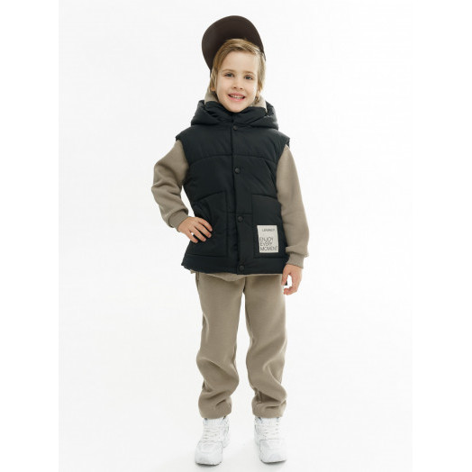 LF kids, жилет демисезонный с капюшоном, цвет черный LF kids, жилет демисезонный с капюшоном, цвет черный