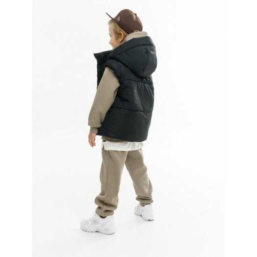 LF kids, жилет демисезонный с капюшоном, цвет черный LF kids, жилет демисезонный с капюшоном, цвет черный