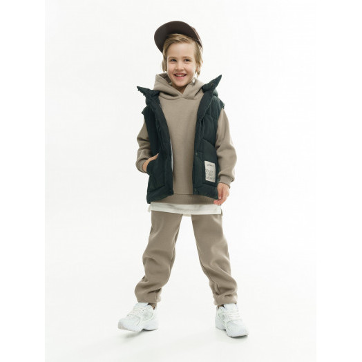 LF kids, жилет демисезонный с капюшоном, цвет черный LF kids, жилет демисезонный с капюшоном, цвет черный