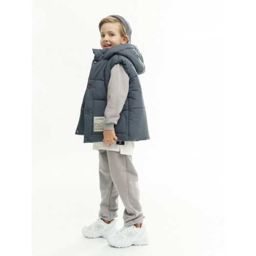 LF kids, жилет демисезонный с капюшоном, цвет графит