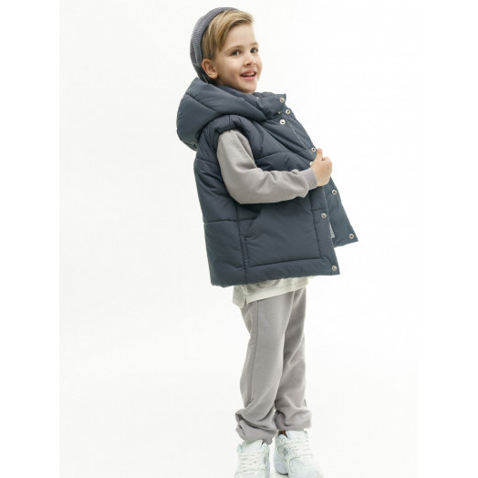 LF kids, жилет демисезонный с капюшоном, цвет графит