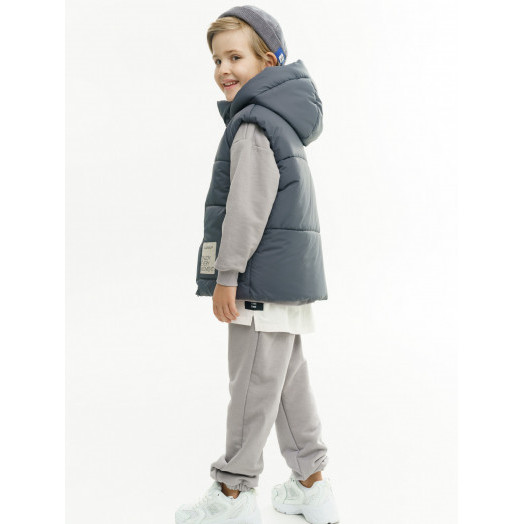 LF kids, жилет демисезонный с капюшоном, цвет графит