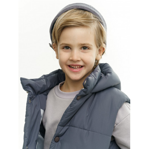 LF kids, жилет демисезонный с капюшоном, цвет графит