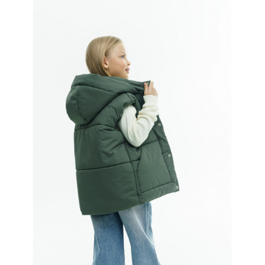 LF kids, жилет демисезонный с капюшоном, цвет хаки