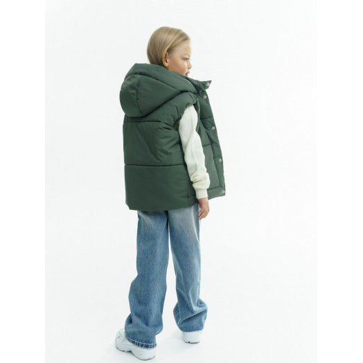 LF kids, жилет демисезонный с капюшоном, цвет хаки