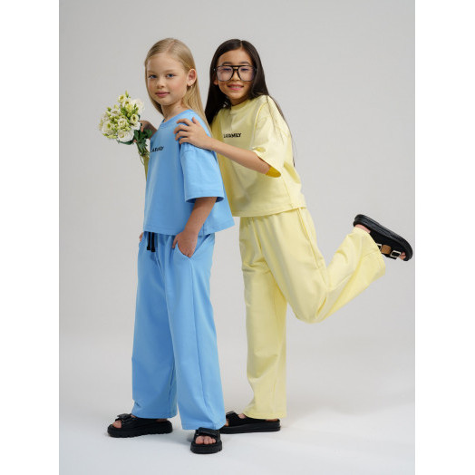 LF kids, костюм летний для девочки (штаны+футболка) Цвет желтый