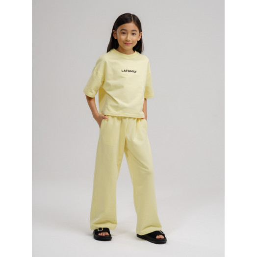 LF kids, костюм летний для девочки (штаны+футболка) Цвет желтый