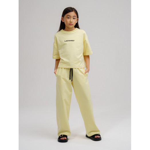 LF kids, костюм летний для девочки (штаны+футболка) Цвет желтый