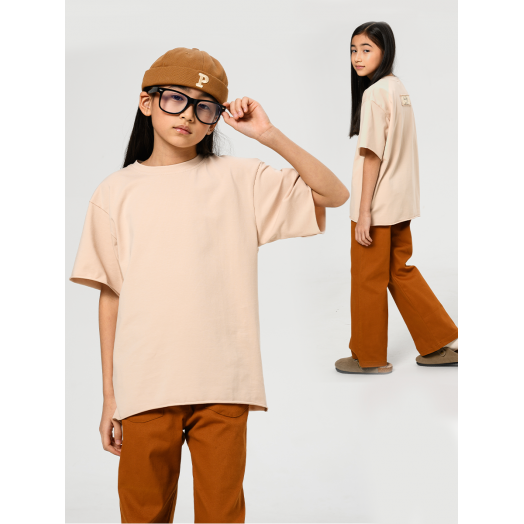 Футболка oversize от LF Kids, цвет кремовый