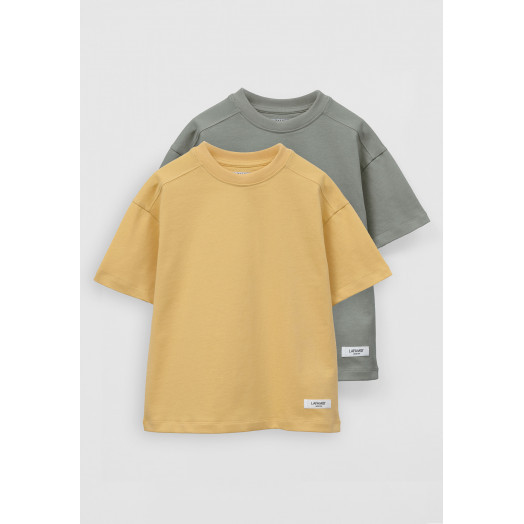 Комплект футболок от LF Kids, цвет желтый+серый