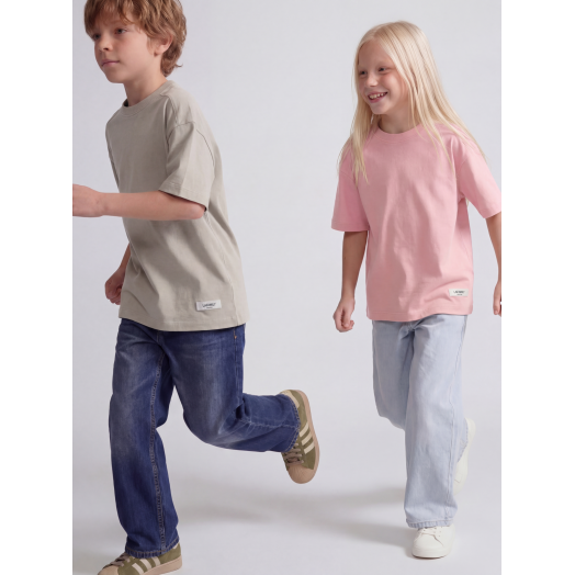 Комплект футболок от LF Kids, цвет розовый+светло-серая