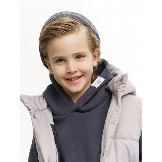 LF kids, жилет демисезонный с капюшоном, цвет серо-бежевый