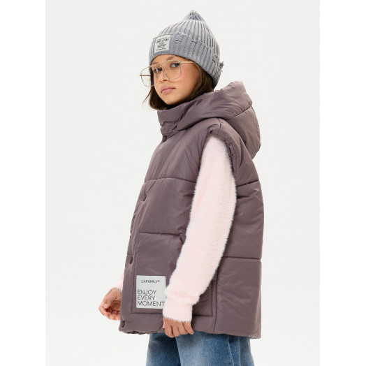 LF kids, жилет демисезонный с капюшоном, цвет розовый