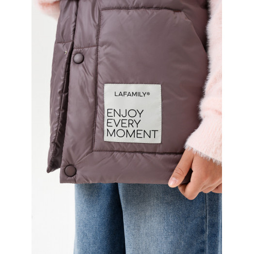 LF kids, жилет демисезонный с капюшоном, цвет розовый