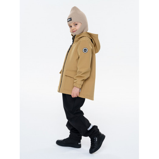 LFkids,  костюм софтшелл непромокаемый цвет сафари + черный
