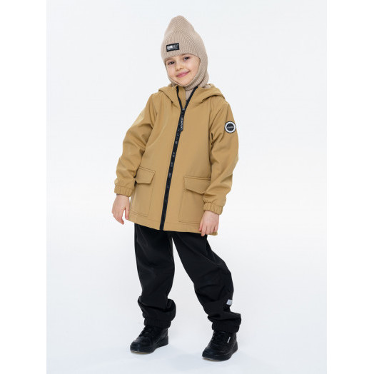 LFkids,  костюм софтшелл непромокаемый цвет сафари + черный