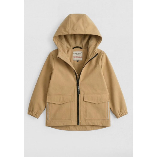 LFkids,  костюм софтшелл непромокаемый цвет сафари + черный