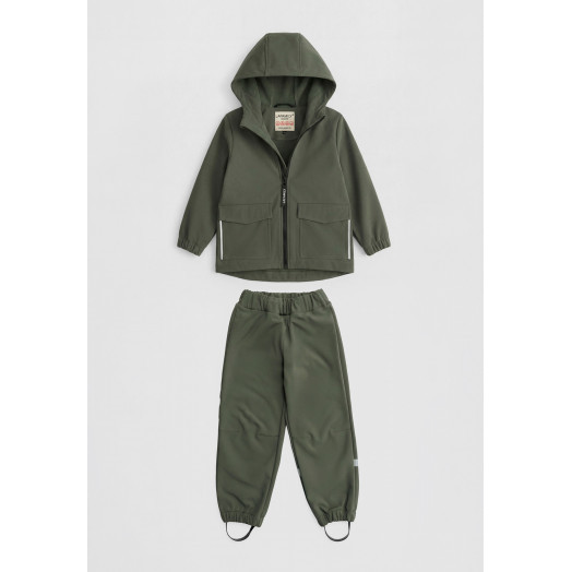 LFkids,  костюм софтшелл непромокаемый цвет оливковый