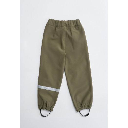 LFkids,  костюм софтшелл непромокаемый цвет молочный + оливковый