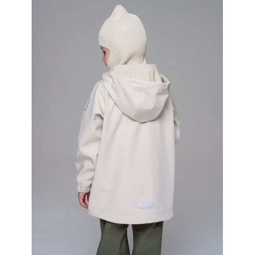 LFkids,  костюм софтшелл непромокаемый цвет молочный + оливковый