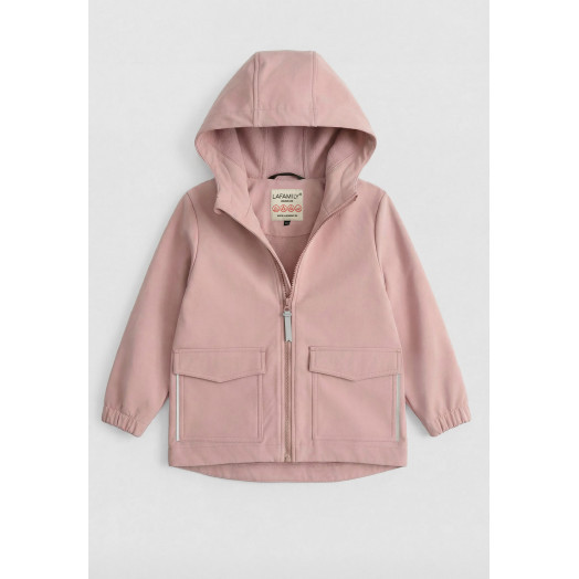 LFkids,  костюм софтшелл непромокаемый цвет розовый + серый