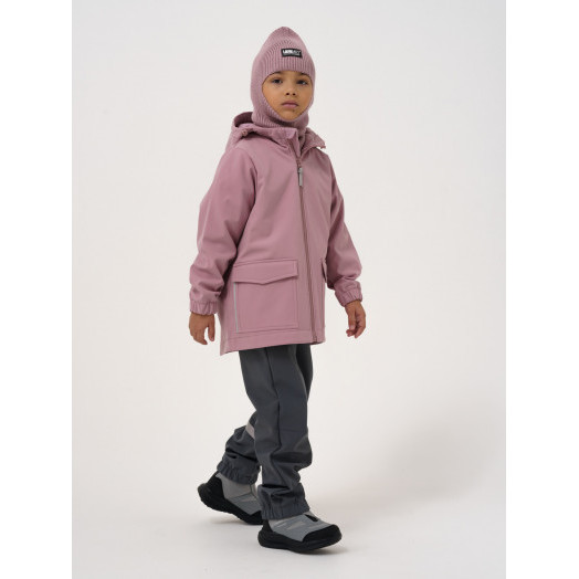LFkids,  костюм софтшелл непромокаемый цвет розовый + серый