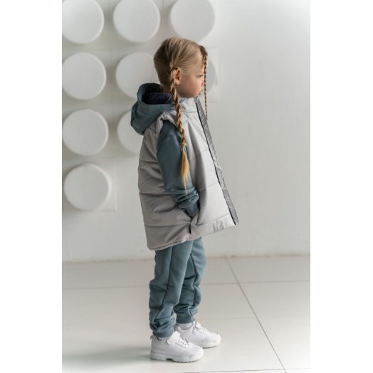 LF kids, жилет демисезонный, цвет светло-серый LF kids, жилет демисезонный, цвет светло-серый