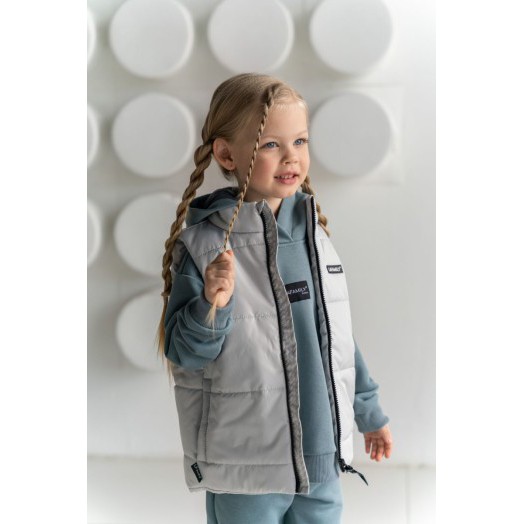 LF kids, жилет демисезонный, цвет светло-серый LF kids, жилет демисезонный, цвет светло-серый