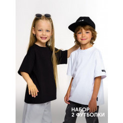 Комплект футболок от LF Kids, черный+белый