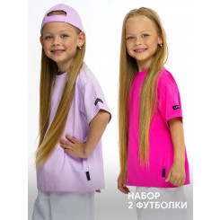 Комплект футболок от LF Kids, фуксия+сирень