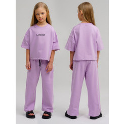 LF kids, костюм летний для девочки (штаны+футболка) Цвет сиреневый
