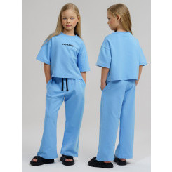 LF kids, костюм летний для девочки (штаны+футболка) Цвет голубой