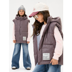 LF kids, жилет демисезонный с капюшоном, цвет розовый