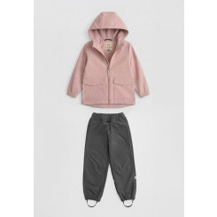 LFkids,  костюм софтшелл непромокаемый цвет розовый + серый