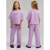 LF kids, костюм летний для девочки (штаны+футболка) Цвет сиреневый