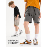 Комплект шорт от LF Kids, цвет графит/серо-бежевый