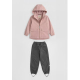LFkids,  костюм софтшелл непромокаемый цвет розовый + серый